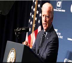 Vice President of the United States, the Honorable Joseph Robinette Biden, Jr. addressing ...